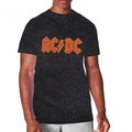 Front - AC/DC Unisex Adult The Wash Collection Logo T-Shirt