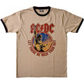 Front - AC/DC Unisex Adult Let There Be Rock Tour 1977 Ringer T-Shirt