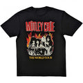 Front - Motley Crue Unisex Adult World Tour Flames T-Shirt