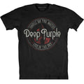 Front - Deep Purple Unisex Adult Smoke Circle Cotton T-Shirt