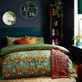 Green - Front - Furn Untamed Cheetah Duvet Cover Set