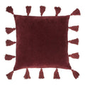 Front - Furn Medina Velvet Tassel Cushion Cover