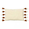 Brick Red - Back - Furn Rainbow Tufted Tassel Cushion Cover