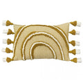 Ochre Yellow - Front - Furn Rainbow Tufted Tassel Cushion Cover