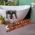 Burnt Orange-Black - Back - Furn Tiger Bath Mat