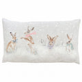 Front - Evans Lichfield Snowy Hares Christmas Cushion Cover