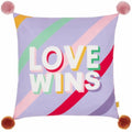 Front - Furn Love Wins Pom Pom Cushion Cover