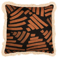 Front - Paoletti Oromo Fringe Cushion Cover