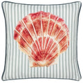 Front - Evans Lichfield Salcombe Piped Scallop Cushion Cover