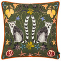 Front - Wylder Piped Velvet Lemur Cushion Cover