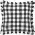 Front - Yard Barton Fringed Checked Cushion Cover