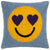 Front - Heya Home Knitted Smile Cushion Cover