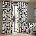 Front - Hoem Carro Abstract Eyelet Curtains