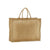 Front - Westford Mill Contrast Starched Jute Tote Bag