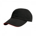 Front - Result Headwear Pro Style Heavy Brushed Cotton Sandwich Peak Baseball Cap