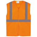 Front - Yoko Unisex Adult Hi-Vis Rail Waistcoat