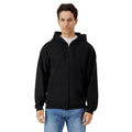 Front - Gildan Mens Softstyle Fleece Midweight Full Zip Hoodie