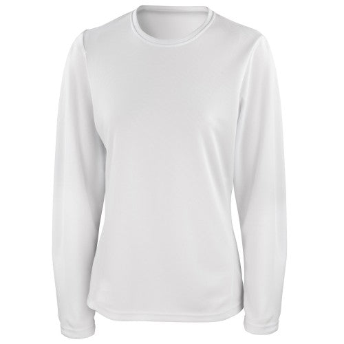 Womens white long hot sale sleeve athletic shirt