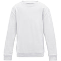 Ice Blue - Front - AWDis Just Hoods Childrens-Kids Plain Crew Neck Sweatshirt