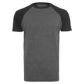 Front - Build Your Brand Mens Raglan Contrast Tee