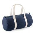 Front - Bagbase Denim Barrel Bag