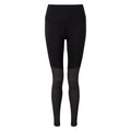 Front - TriDri Womens/Ladies Rib Knit Contrast Bottom Yoga Leggings