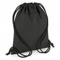 Black - Front - Bagbase Unisex Adult 15L Drawstring Bag