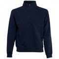 Front - Fruit of the Loom Mens Classic 80/20 Zip Neck Sweatshirt