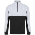 Black-Emerald - Front - Finden & Hales Mens Quarter Zip Track Top