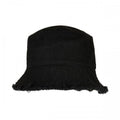 Black - Front - Yupoong Flexfit Alpha Open Edge Bucket Hat