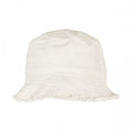 Off White - Front - Yupoong Flexfit Alpha Open Edge Bucket Hat