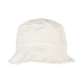 Off White - Front - Yupoong Flexfit Alpha Open Edge Bucket Hat