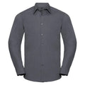 Front - Russell Collection Mens Polycotton Easy-Care Long-Sleeved Formal Shirt