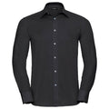 Front - Russell Collection Mens Oxford Easy-Care Tailored Long-Sleeved Shirt