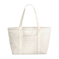 Front - Westford Mill Striped Organic Cotton Shopper Bag