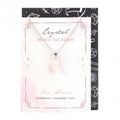 Front - Something Different Rose Quartz Crystal Moon Necklace & Card