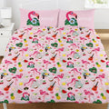 Front - Emoji Official Flamingo Reversible Duvet and Pillowcase Set