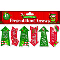 Front - Eurowrap Present Hunt Arrow Christmas Decoration (Pack of 15)