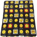 Front - Velosso Polar Fleece Emoji Blanket