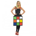 Front - Rubik`s Womens/Ladies Puzzle Cube 3D Costume Dress