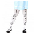 Front - Smiffys Girls Wonderland Clock Tights