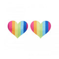 Front - Fever Womens/Ladies Rainbow Heart Nipple Pasties