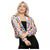 Front - Fever Womens/Ladies Rainbow Festival Pom Pom Jacket