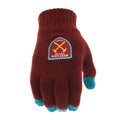 Front - West Ham United FC Unisex Adult Touch Screen Winter Gloves