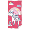 Front - Peppa Pig Unicorn Beach Towel