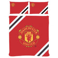 Front - Manchester United FC Core Stripe Duvet Cover Set