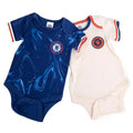 Front - Chelsea FC Baby 2024/25 Season Bodysuit (Pack of 2)