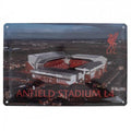 Red Brown-White - Front - Liverpool FC Metal Stadium Sign (Pack of 2)