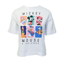 Front - Disney Womens/Ladies 90´s Friends Cropped Boxy T-Shirt