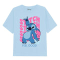 Front - Lilo & Stitch Girls Wavy T-Shirt